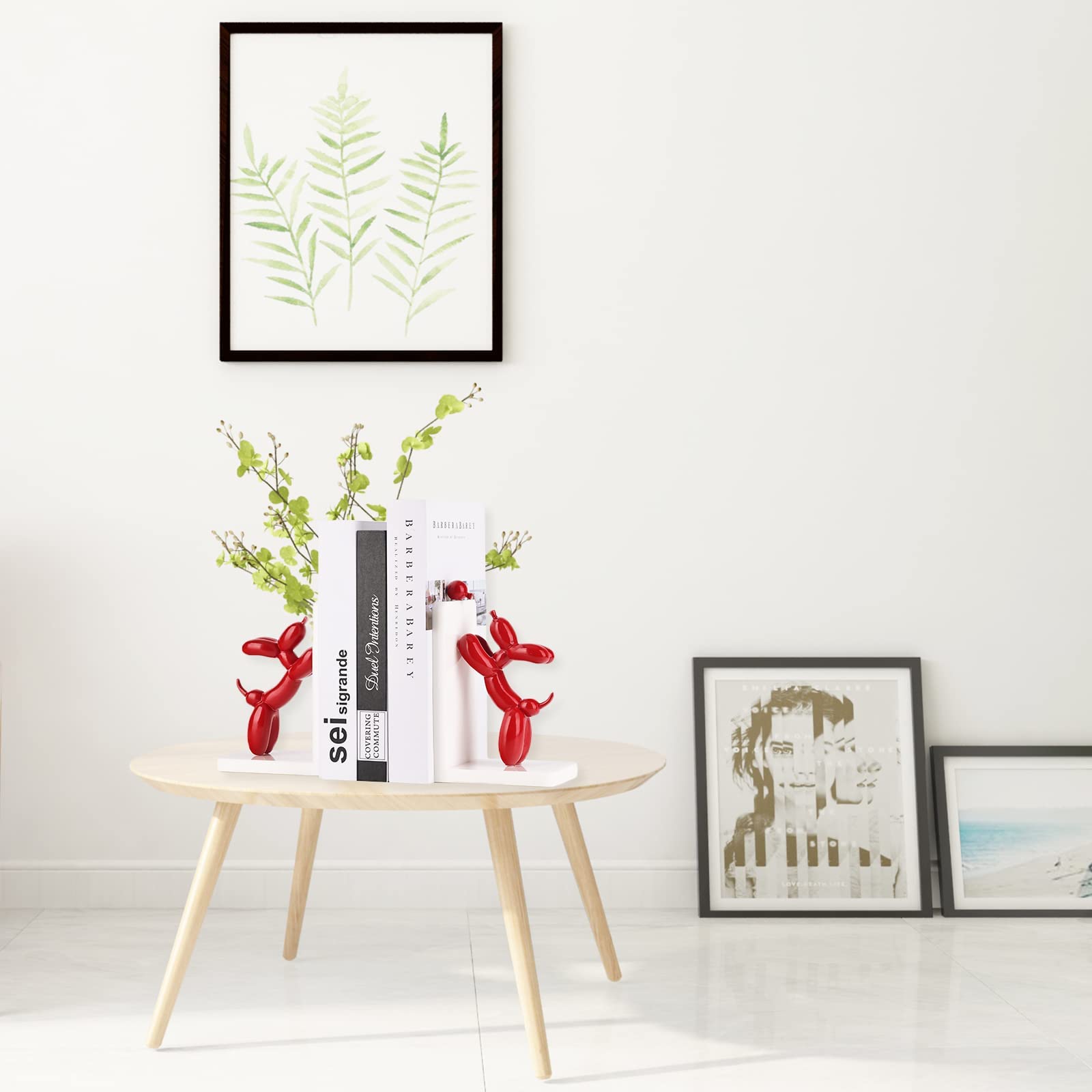 ZHANYUN Serre-livres décoratifs en résine forme de chien pour enfants, serre -livres uniques forme animal pour étagères, bureau, décoration d'intérieur