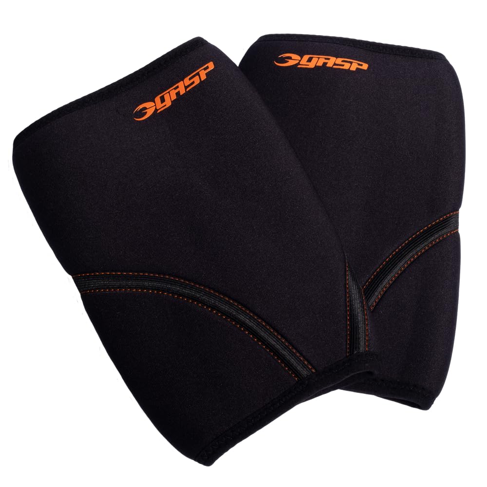 GASP Neoprene Kniebandage Knee Sleeves Black Bodybuilding (L)
