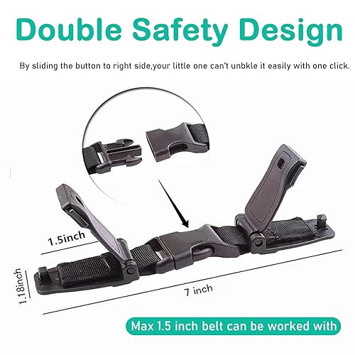 Miniatura 2 de 2 clips de arnés para el pecho del asiento, correa de asiento de automóvil antiescape, clip de pecho para arnés de bebé, correa de seguridad