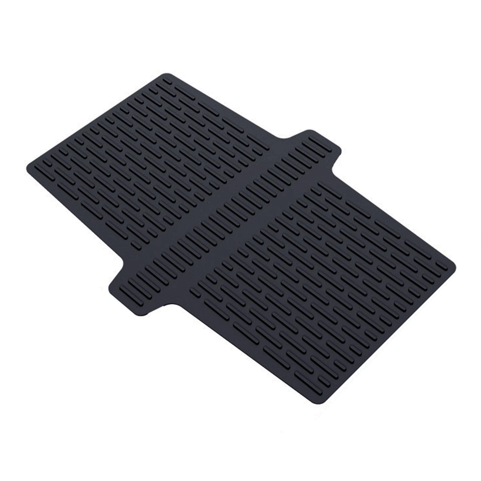 HZBB Silicone Sink Mat with Nonslip Base Prevents Dishware Damage for Kitchen Use Divider Tray Scratch Proof Drainage Pad Food Grade Silicone Sink Tray