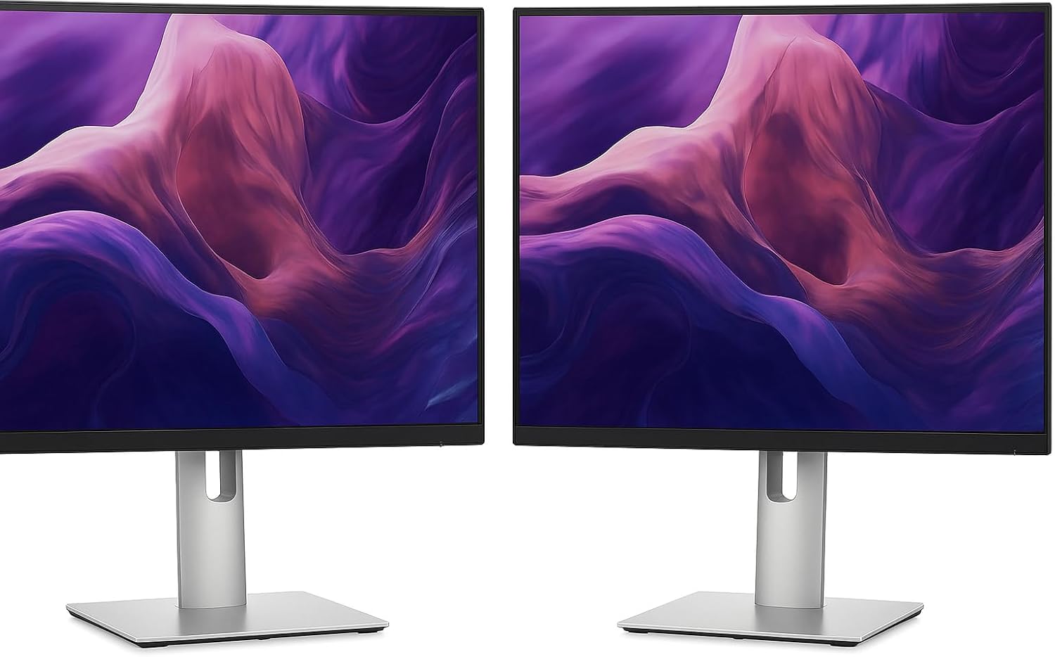 Dell P2425H 24 Inch Monitor 2-Pack – Full HD 1080p IPS Display, 100Hz, Comfortview Plus, USB-C Hub, HDMI/DP/VGA – Height Adjustable Ergonomic Stand, Eye Care, Dual Monitor Bundle for Home & Office