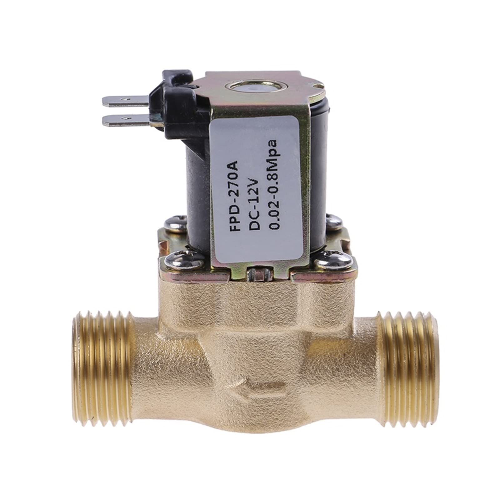 QRUYHBAJU Withstand high Pressure and Temperature Extremes 1pc G1/2 Brass Electric Solenoid Valve DC 12V 24V AC 220V for Solar Water Heater(DC12V)
