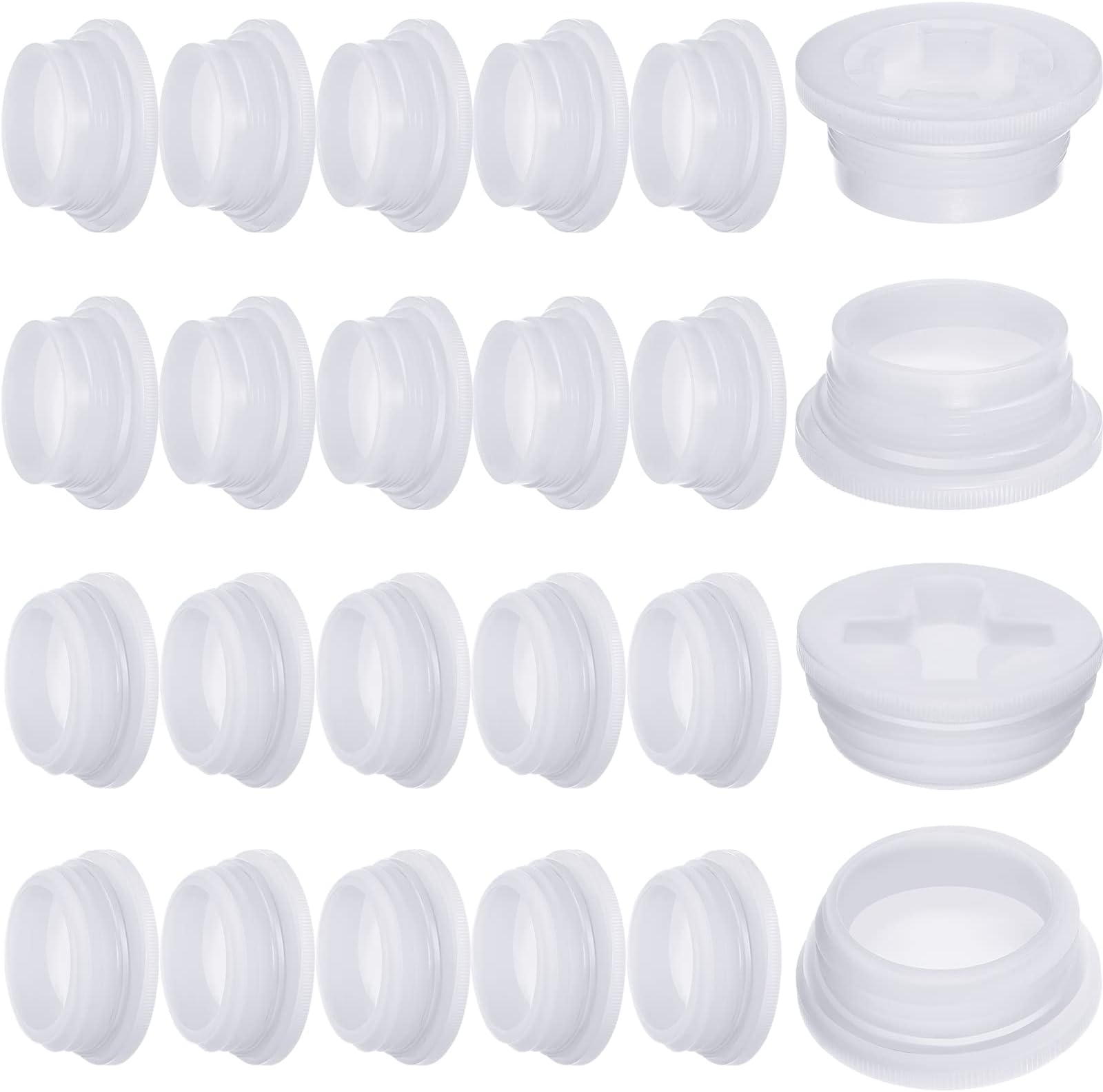 Yulejo Bung Caps 2'' Fine and Coarse Thread with Gasket Poly Buttress Drum Cap for Most 15, 30 and 55 Gallon Plastic Drum (24 Pack)