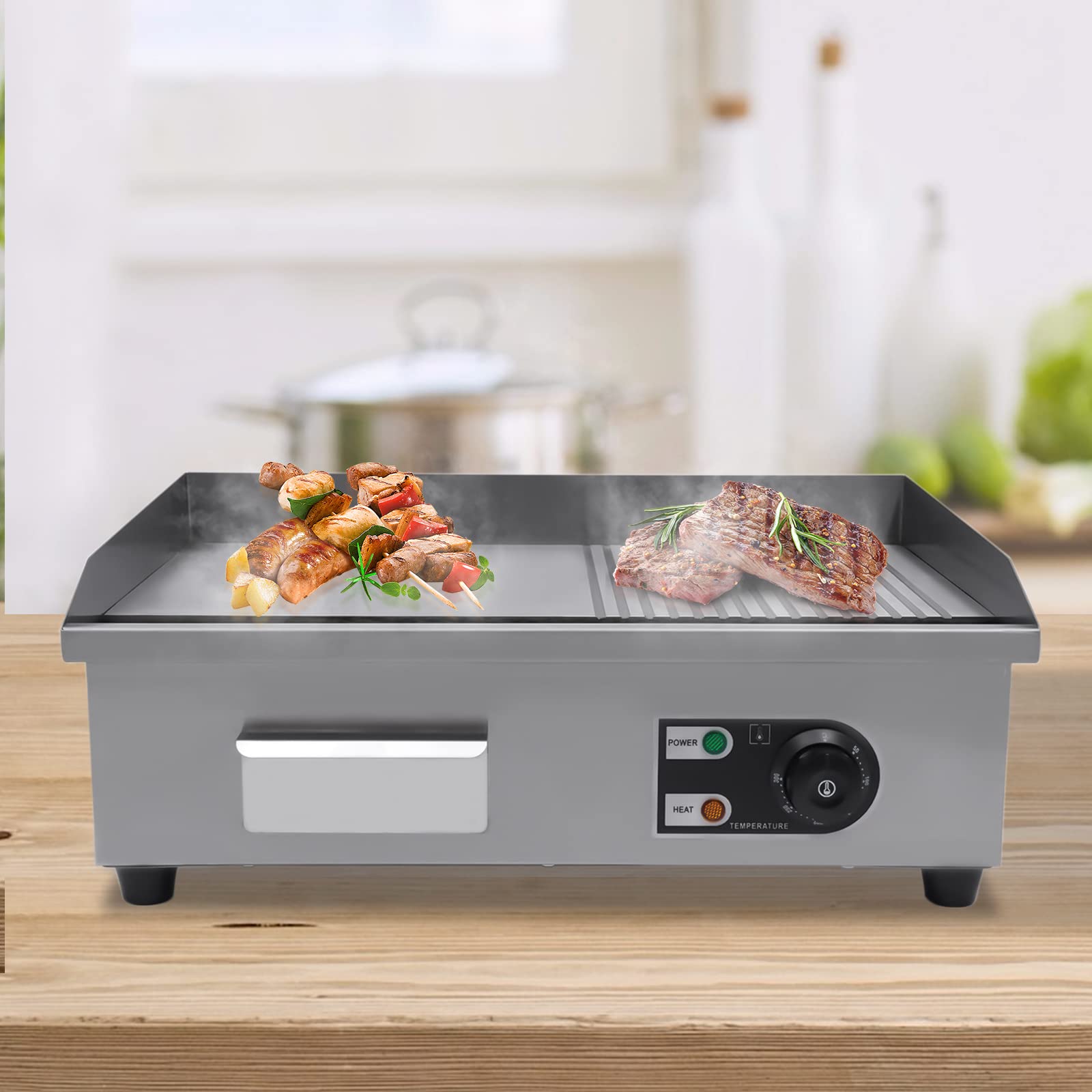 1600W Commercial Griddle, 22