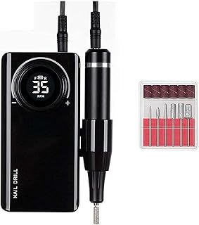 BAZPUR MART® Cordless Rechargeable Nail Polisher for Salon-Quality Manicures at Home - Portable Electric Nail Drill for Ea...