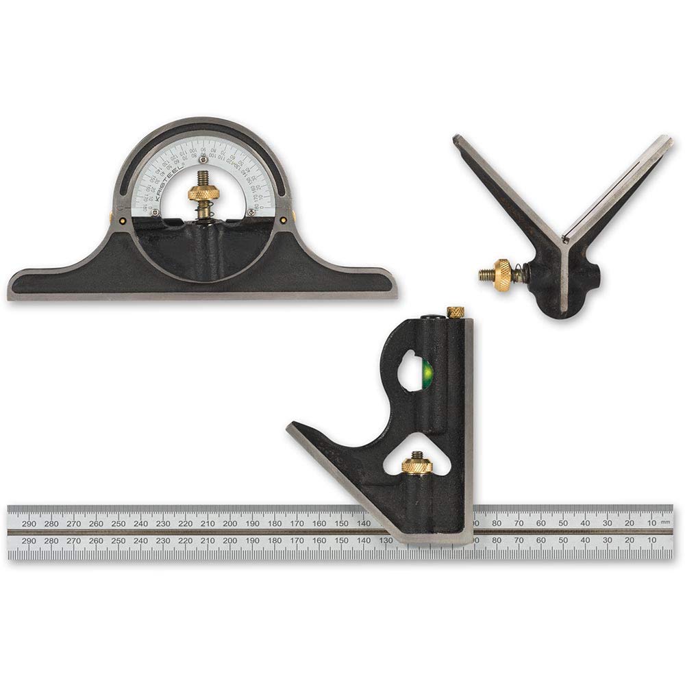 Axminster Precision Combination Square Set 300mm (4 Piece)
