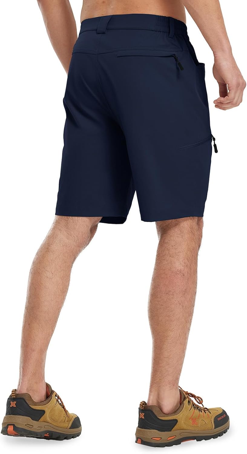 BGOWATU Mens Hiking Cargo Shorts 9" Casual Quick Dry Lightweight Stretch Summer Running Shorts for Men Golf with 4 Pockets - Image 3