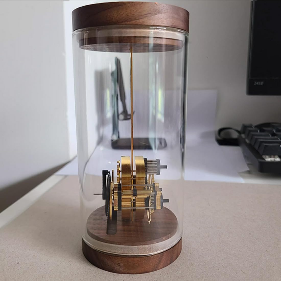 Dekorative Sanduhr aus Metall, 3 Minuten, mechanische Sanduhr, Timer-Modell mit Metallgetriebe, für Zuhause, Küche und Büro