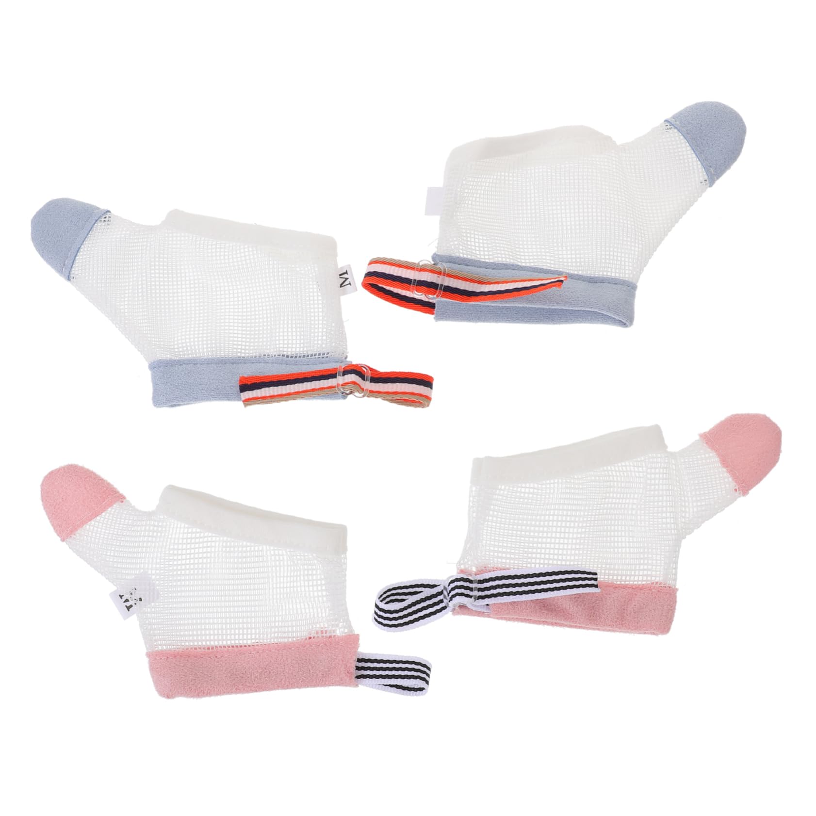 Guanti Antisucchiamento Dito per Bebè, 2 Paia in Nailon Bianco | Riutilizzabili e Resistenti All’usura, Taglie 6-10kg, 9-15kg e 15-22, 5kg