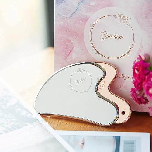 Miniatura 7 de GUASHAPE Herramientas faciales Gua Sha de acero inoxidable herramienta Guasha para esculpir la cara moldear levantar apretar reducir la hinchazón