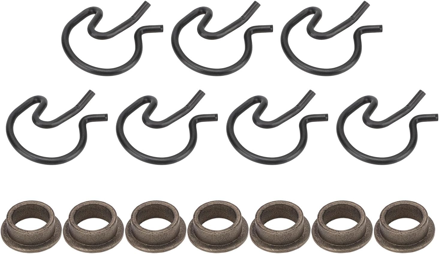 3327302 Manual Transmission Steel Shifter Bushing W/Spring Clips 7PCS Pit Pack Fits Hurst V-Gate 2/Mastershift 3-Speed/Competition Plus 4-Speed shifters (3327302)