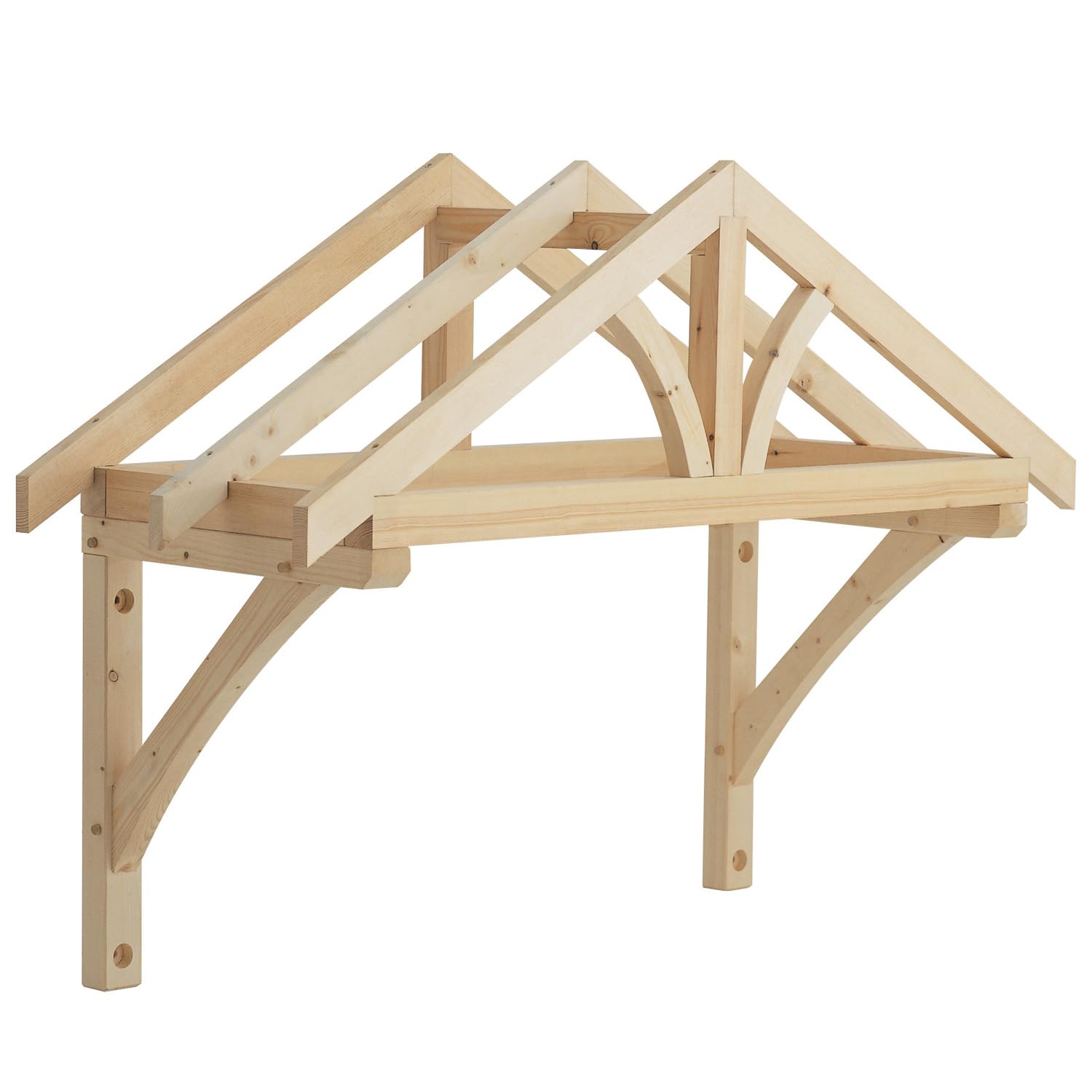 Wooden Porch Canopy Kit 1600mm - Unfinished Timber Frame Only
