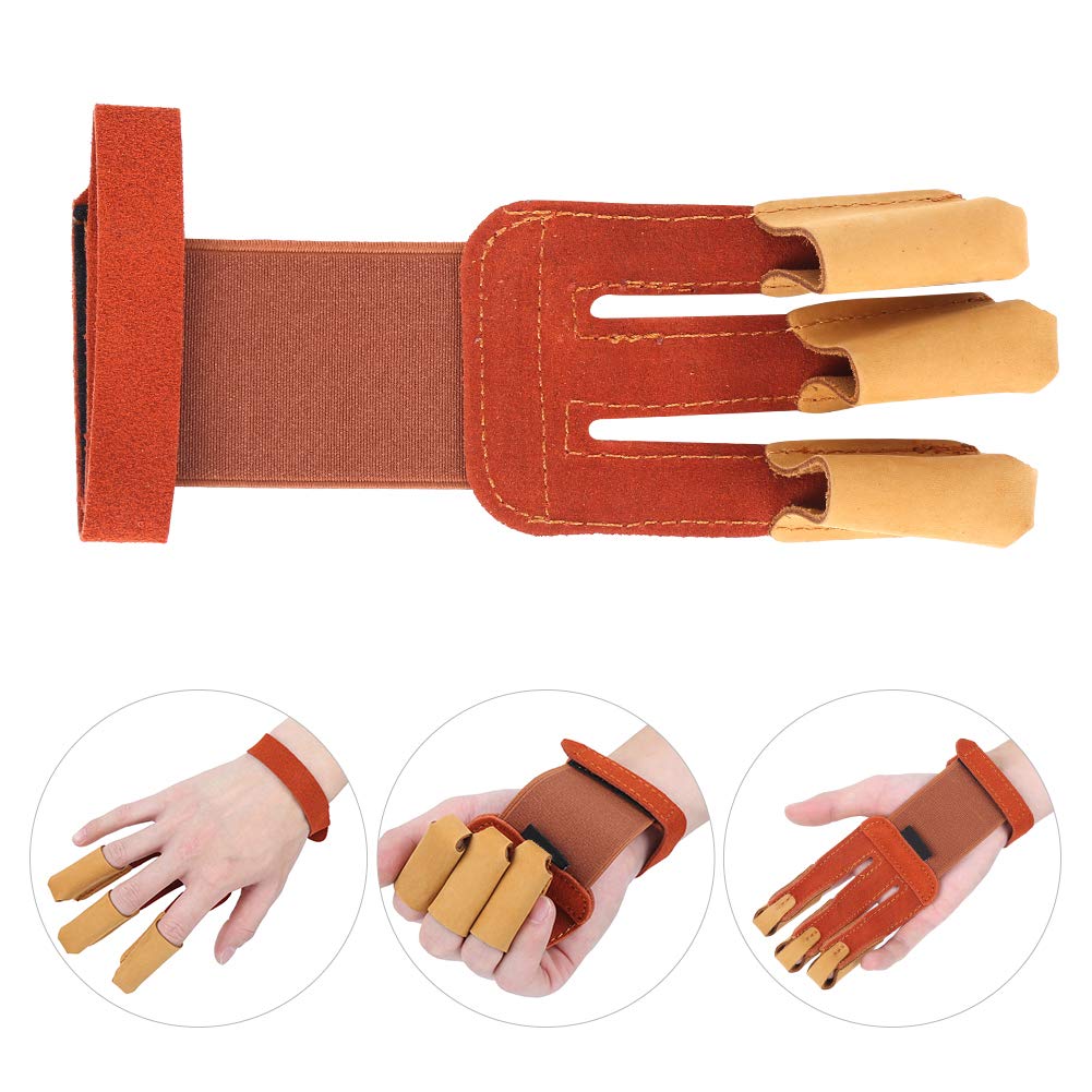 Keenso Finger Guard Tiro con L'Arco, 3 Guanti protettivi per Le Dita, Tradizionale equipaggiamento Protettivo per tiro con L' ricurvo
