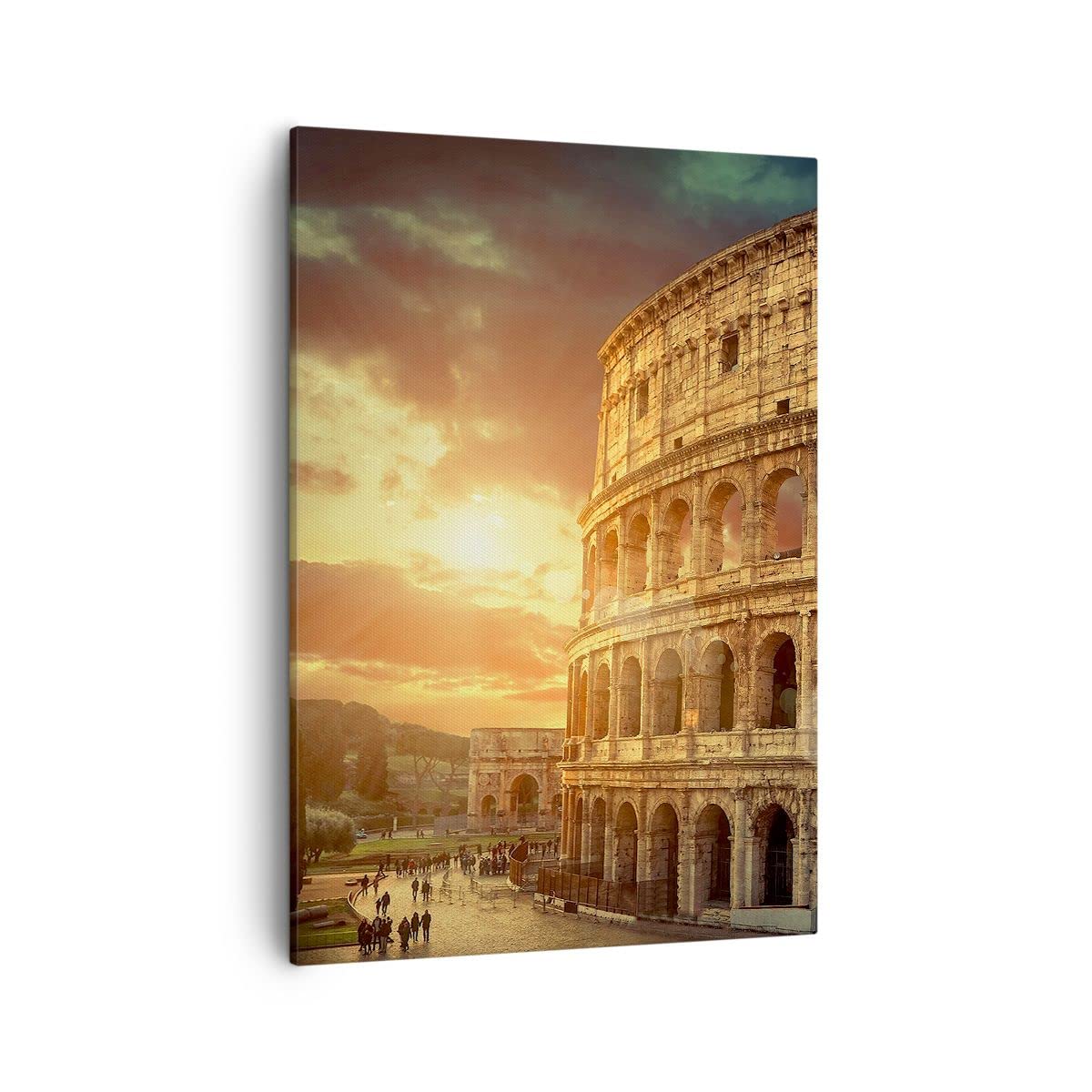 Toile Colisée Rome 50x70cm | Image moderne tableau de décoration murale italienne