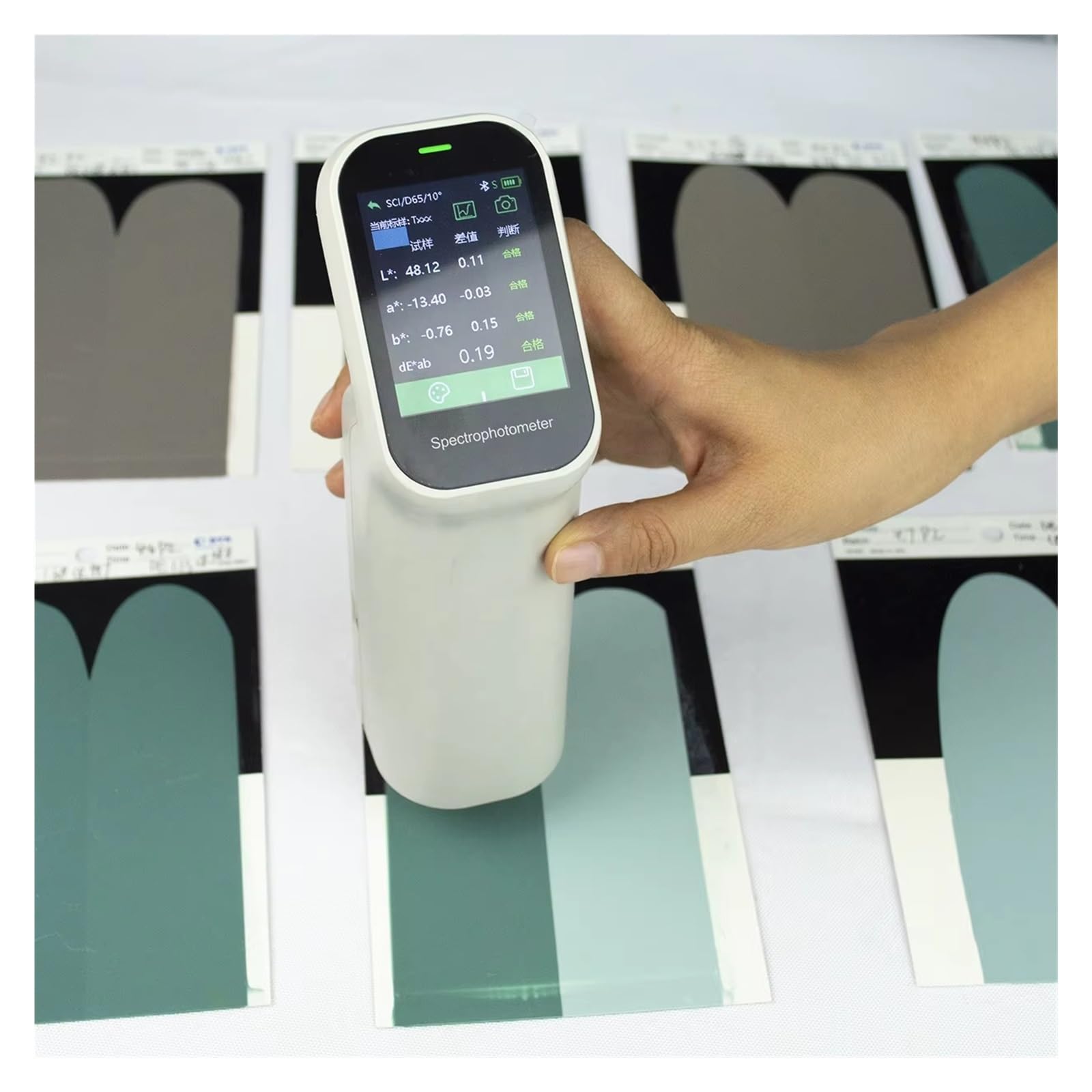 Espectrómetro, DS-210 ColorMeter Espectrofotómetro Herramienta De Medición Color Alta Precisión Con Pantalla Táctil