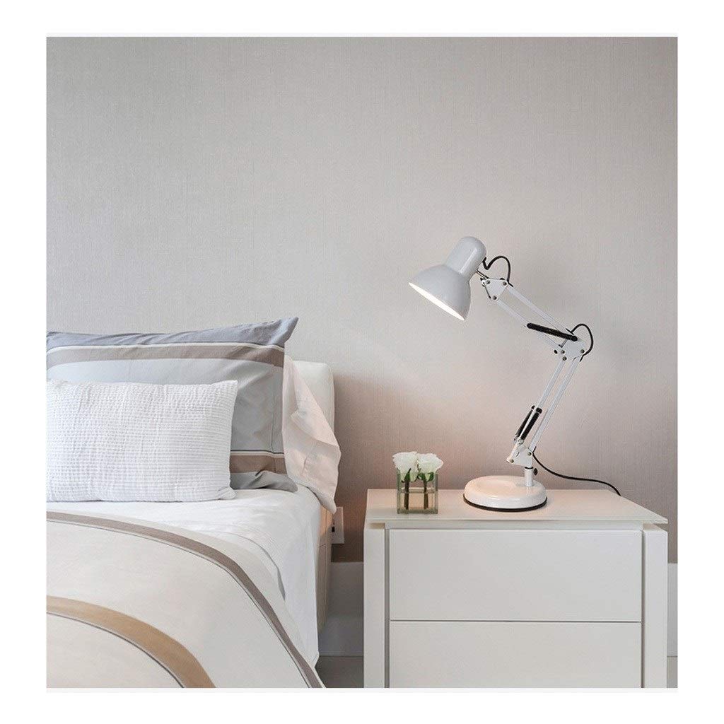 YSJNGF biurkowa LED zadaniowa Bez migotania Lampka do czytania dla uczniów Składana lampka nocna do sypialni do biura Szycie Rzemiosło Rysunek Nail Art stołowa Lampka do czytania (kolor: Rojo)