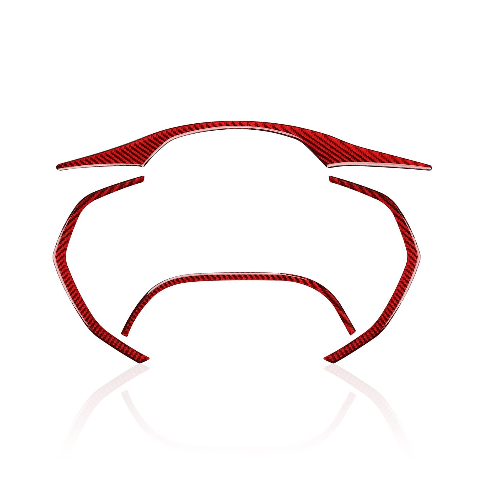 for Chevrolet for Corvette C7 2014-2019 Car Dashboard Speedometer Frame Sticker Decal Trim Car Interior Mouldings(RED)