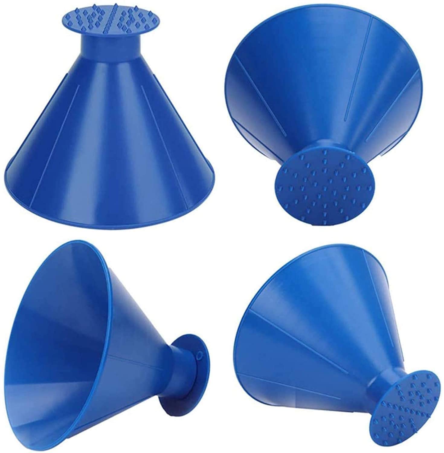 Eiskratzer Auto Windschutzscheibe Auto Kegel, Magisches Auto Rund Für Windschutzscheibe, Kunststoff Trichterform Auto Schneekratzer Frost Schnee Entfernung Werkzeug, 3er Pack