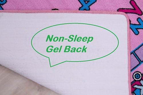 Miniatura 7 de Handcraft Rugs, tapete para niños para jugar, educativo, con gel antiderrapante, diseño con gráficos coloridos, Polipropileno, Hot Pink