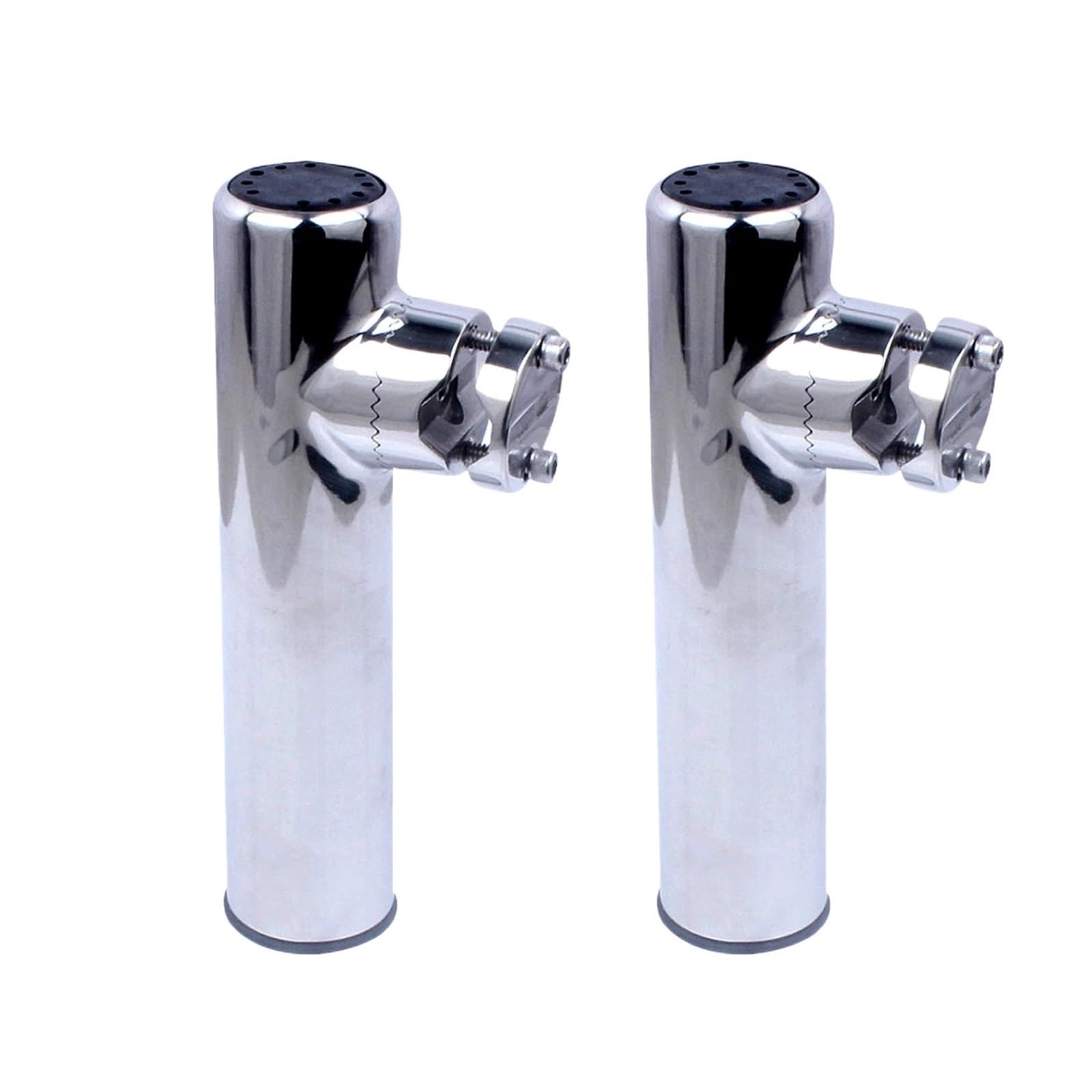 SUBLXPoten Stainless Steel Fishing Rod Holder 2PCS Boat Accessories Marine Stainless Steel Clamp On Fishing Rod Holder Rails 7/8'' To 1'' Tube Yacht Accessorie(Color 2)