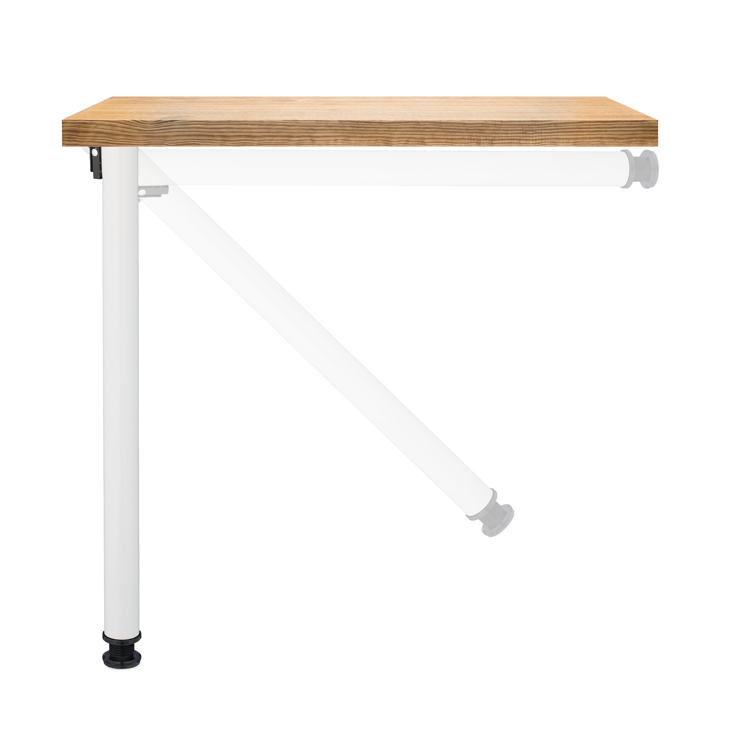 Relaxdays Pied de Table, lot Pratique de 4, pour la Table à Manger ou Le Bureau, H x D : 71 x 5 cm, Blanc