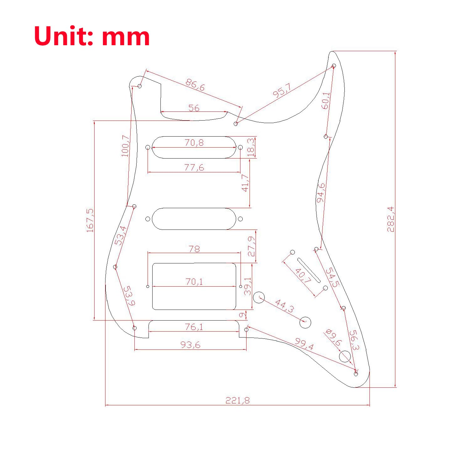SSH - Juego de pastillas precableadas para guitarra eléctrica Fender Strat, con bobina única Alnico V y pastillas Humbucker, ollas de eje de cobre, conjunto de arnés de cableado de alta salida