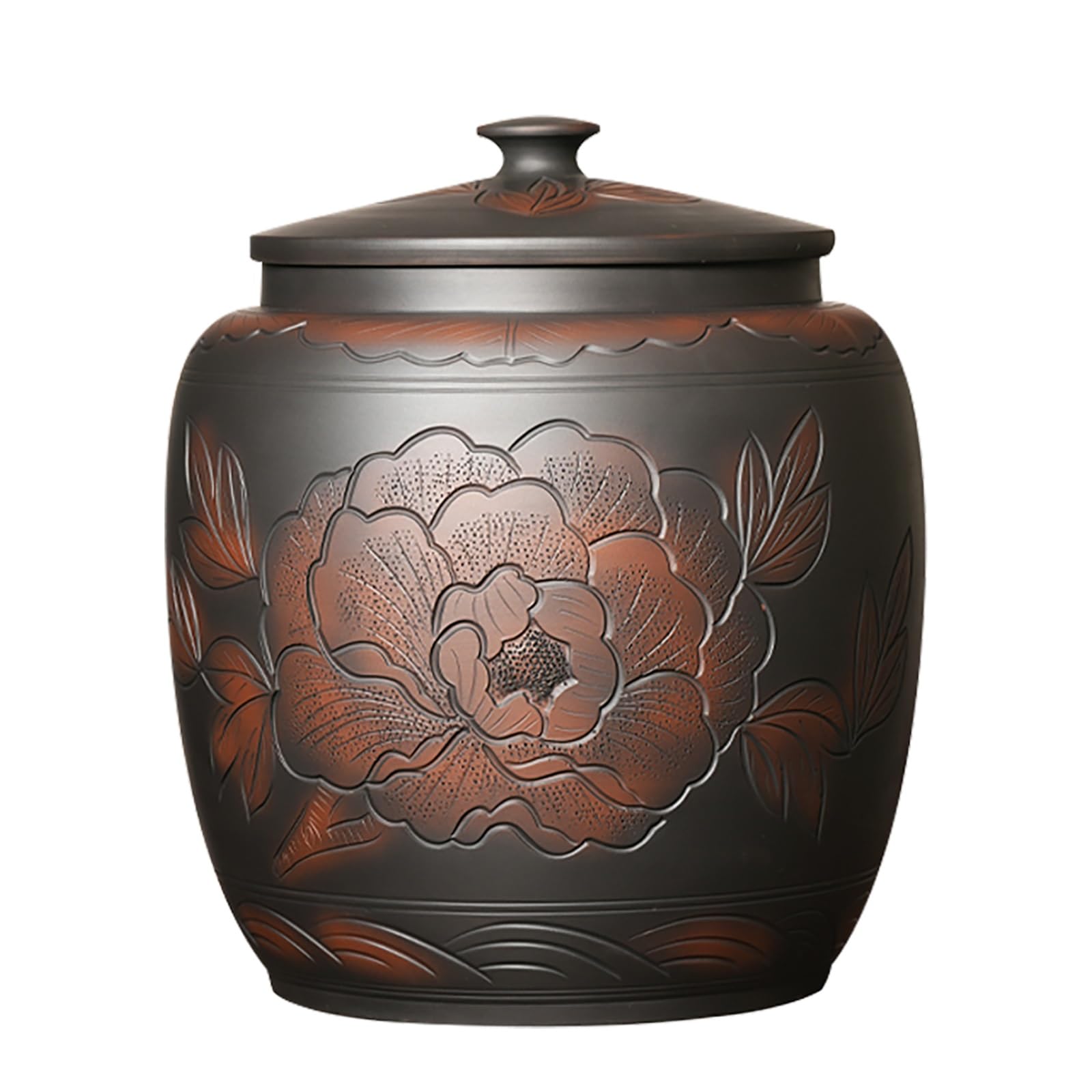 Ceramiczne pudełko do przechowywania ryżu, chińskie wiadro na ryż z pokrywką, domowy ceramiczny zamknięty zbiornik do przechowywania ryżu, hermetyczne słoiki do przechowywania mąki, orzechów,