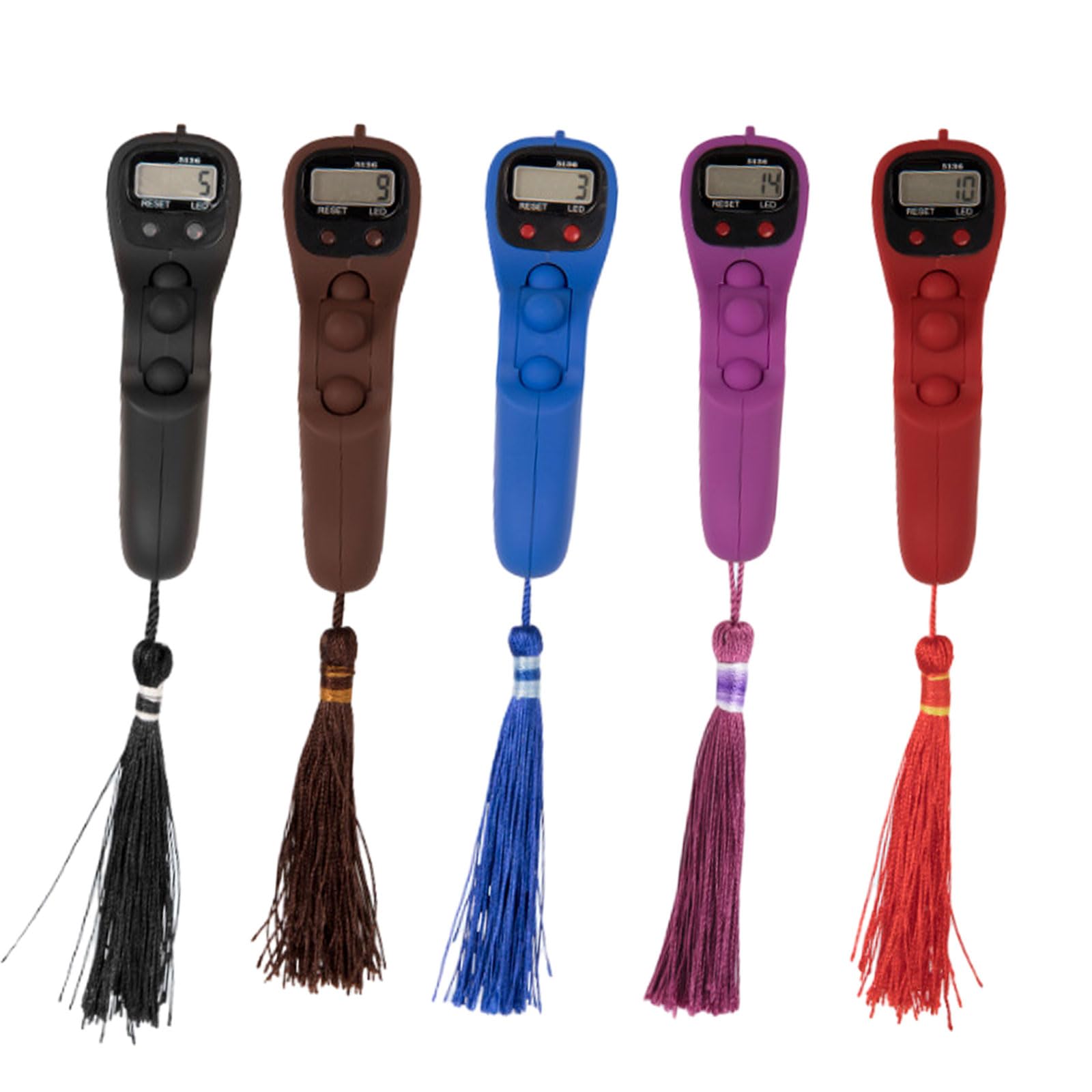 Contador de conteo LED portátil digital de mano con retroiluminación escolar de 5 dígitos número clickers juego deportivo