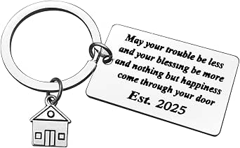 2PCS 2025 Home Sweet Home Key Chain Housewarming Presents, New Homeowner Keychain Closing Gift Ideas, Real Estate Gifts From Agent For Client Congratulations