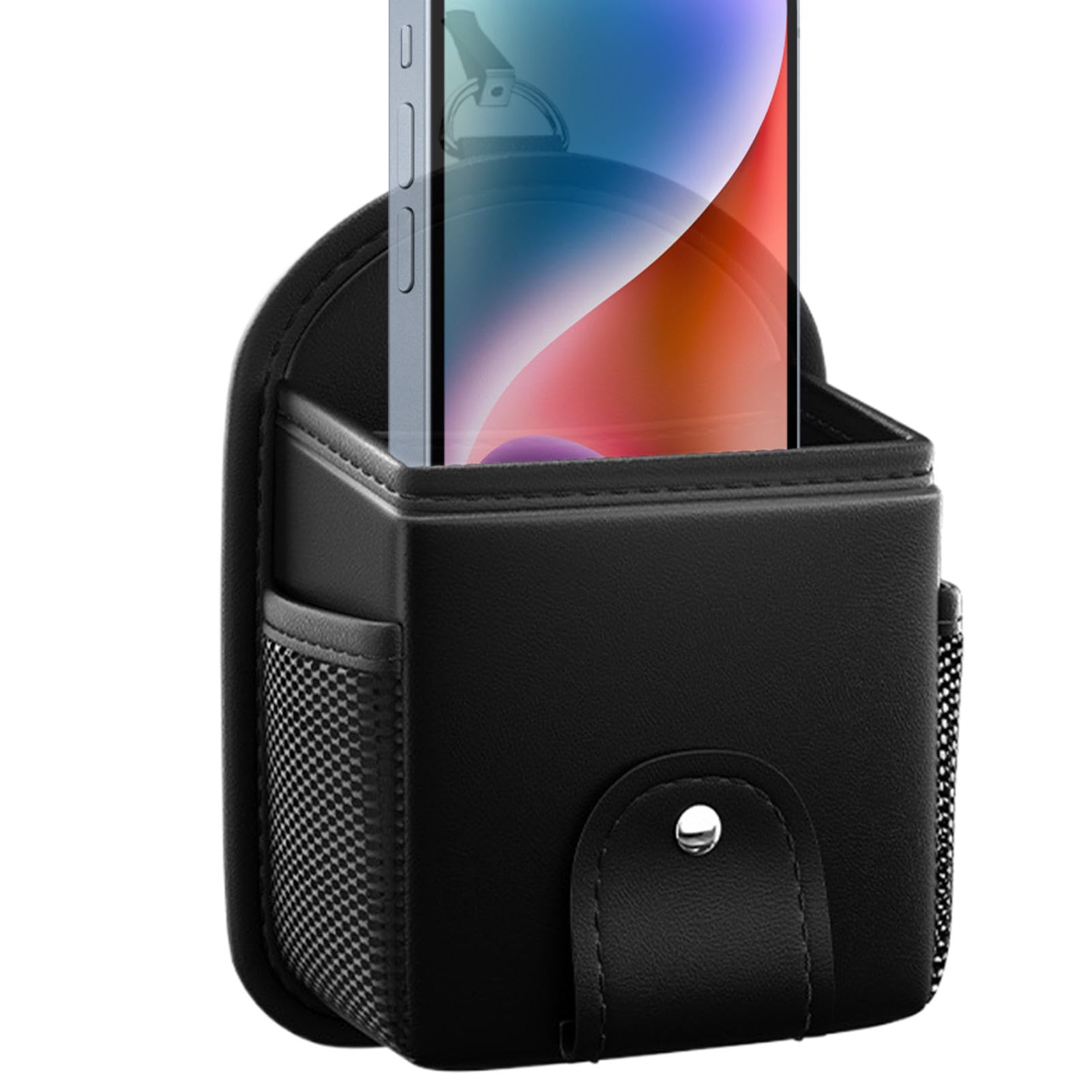 Organizer Per Auto Da Sfiato - Scatola Portaoggetti In PU - Per Telefono, Chiavi, Penne - Nero O Grigio - Foto 4