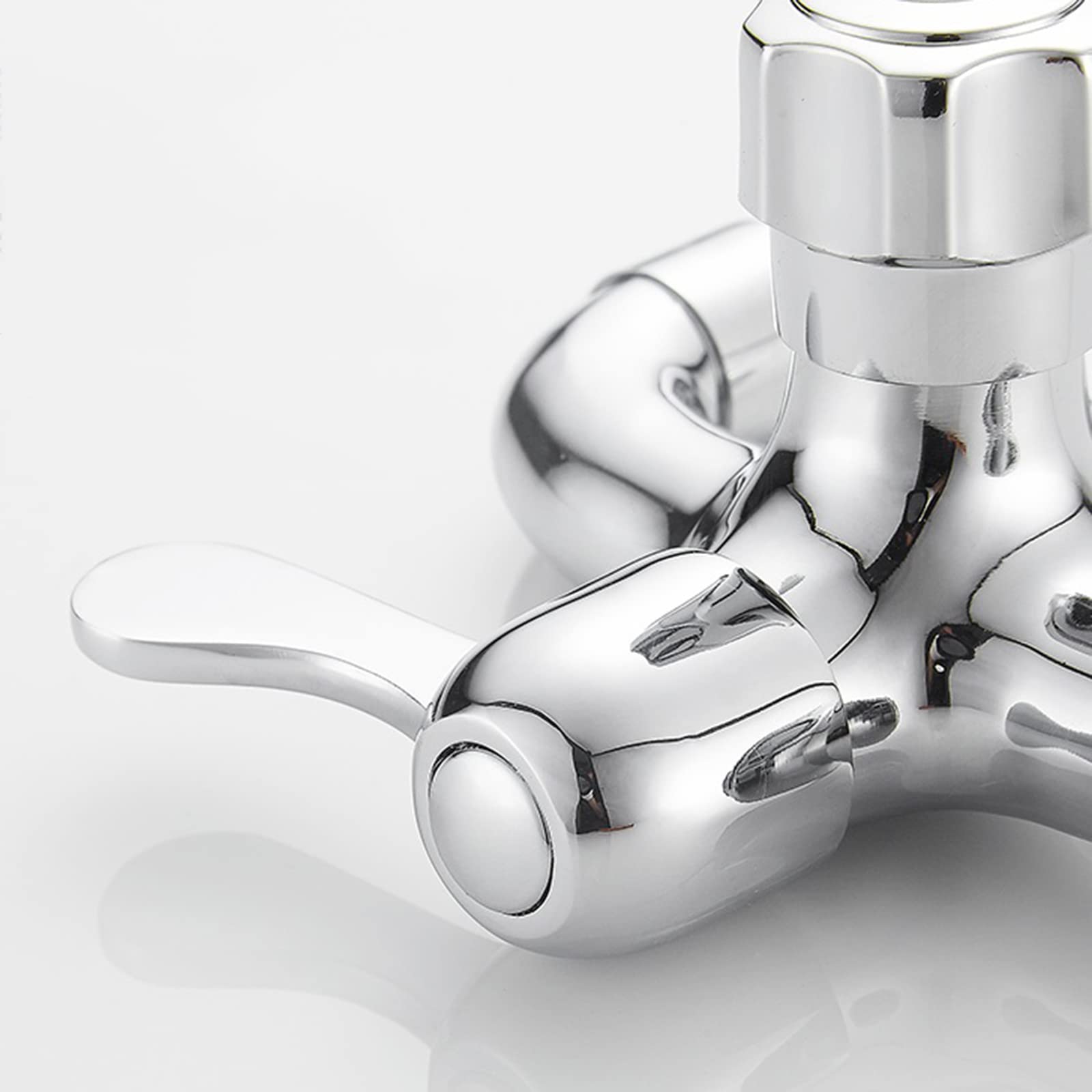 Rubinetto Miscela Acqua Fredda Lavatrice Doppio Beccuccio Rubinetto Lavandino In Ottone Adattatore Rubinetto Lavatrice Adattatore Rubinetto Doppia Uscita Cucina Bagno,Cromo B (Color : Chrome G)