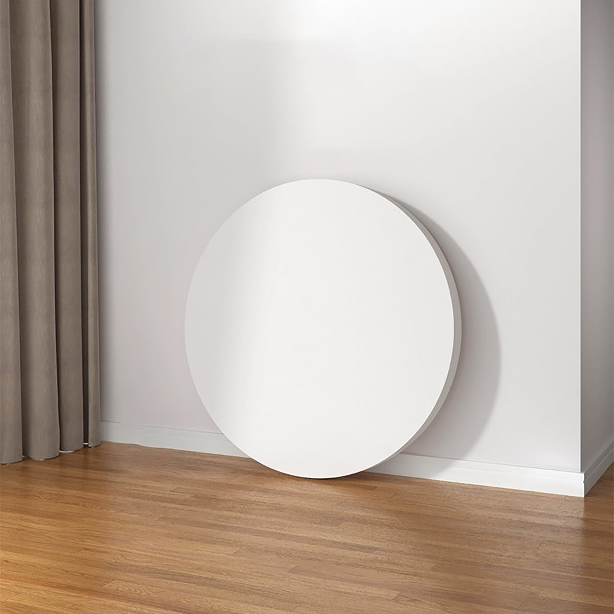 Plateau de table rond blanc de 30 cm en bois rustique pour bistrot