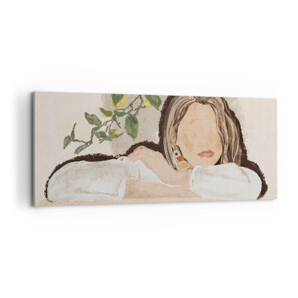 ARTTOR Cuadro Decorativo 100x40cm Moderno Panorámico Flores Personas - 6027