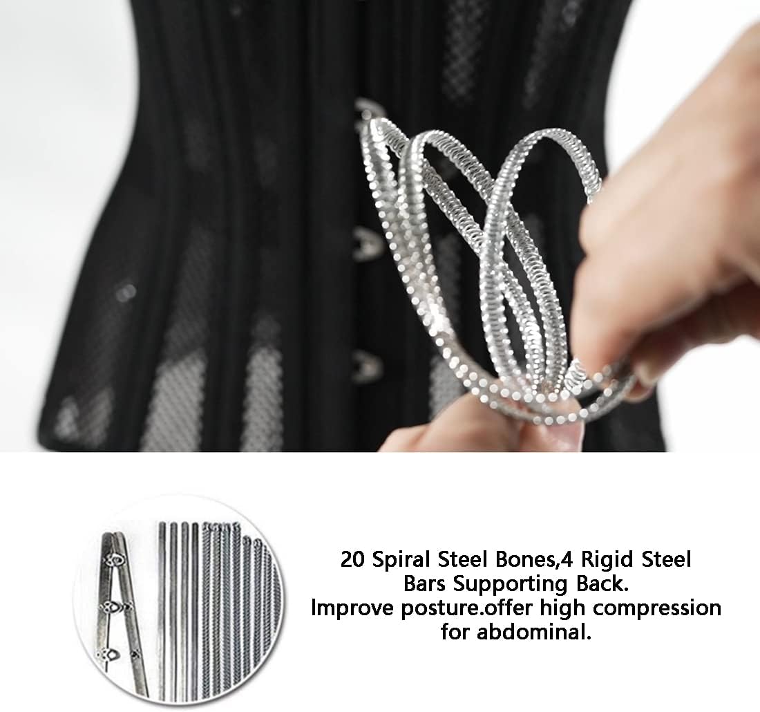 Latex Waist Trainer for Women Underbust Sport Workout Corset Girdle Shapewear Hourglass Body Shaper - Image 6