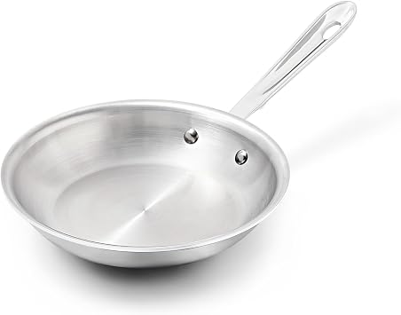 All-Clad D3 Stainless Steel 8 inch Frying Pan- Made in the USA- The Original Bonded Professional Cookware- Oven Safe & Induction Compatible
