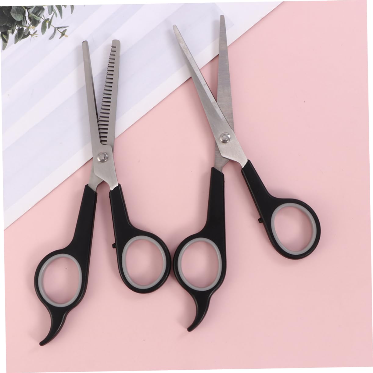 BESPORTBLE 3 Set Di Forbici Per La Toelettatura Di Di Animali Domestici Set Per Cani E Gatti Forbici Per Sfoltire I Design Ergonomico Nero 2 Pezzi * 3