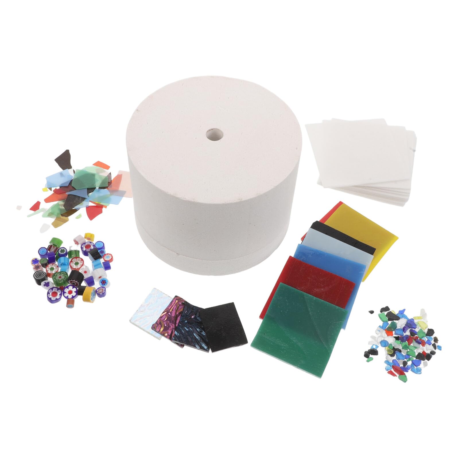 Tofficu Kit Horno de Microondas para Fusión de Vidrio 6 Piezas, Mini Horno para Cerámica, Resistente y Seguro, Accesorios para Manualidades y Creación de Joyas en Casa
