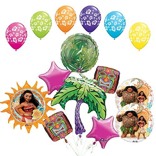 Mayflower The Ultimate 15pc Moana Tropical Party Supplies and Balloon Decorations