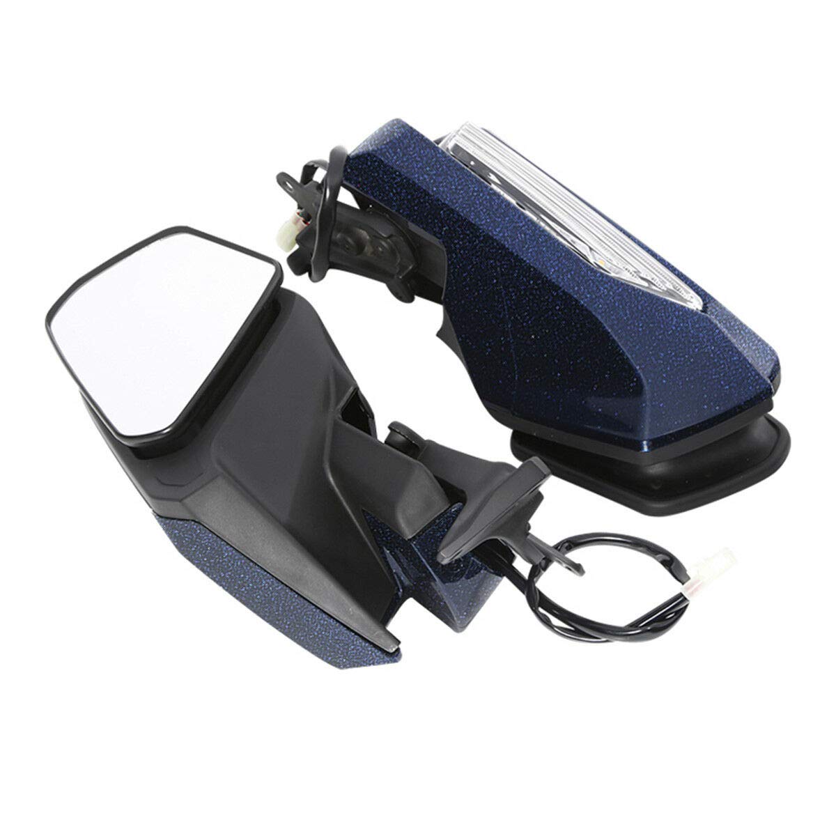 Amazon | HUILI-JPHOME 左、右 バックミラー ミラー LED ウインカー