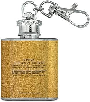 Willy Wonka and the Chocolate Factory Golden Ticket Stainless Steel 1oz