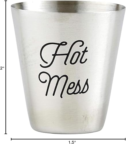 Miniatura 14 de Santa Barbara Design Studio SIPS Drinkware Stainless Steel Shot Cups, 4-Count, 2-Ounces, Party Starter