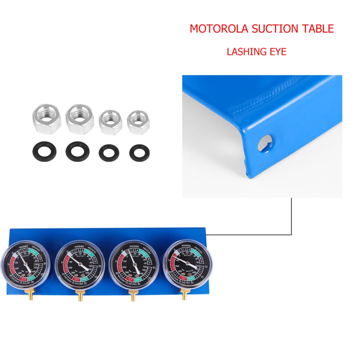 MAGICLULU Medidor de Vacío Sincronizador y Equilibrador de Carburadores para Motocicleta de 4 Cilindros 2 para Uso en Superficie de Trabajo y Hogar