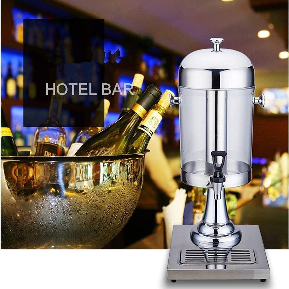 Beverage Dispenser Beer Dispenser Juice Dispenser Single Bowl Orange Juice Dispenser Cooling Machine(Silver)
