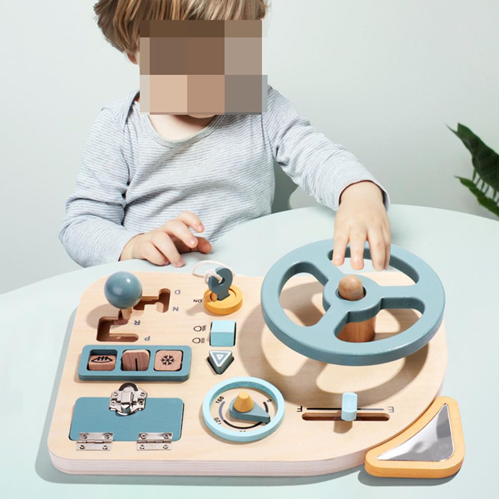 Fahrendes Lenkrad Aktivitätsbrett, sensorisches Lernspielzeug | Spielzeug-Autofahr-Panel, Rollenspiel-Auto-Spielzeug, Holz-Beschäftigungsbrett