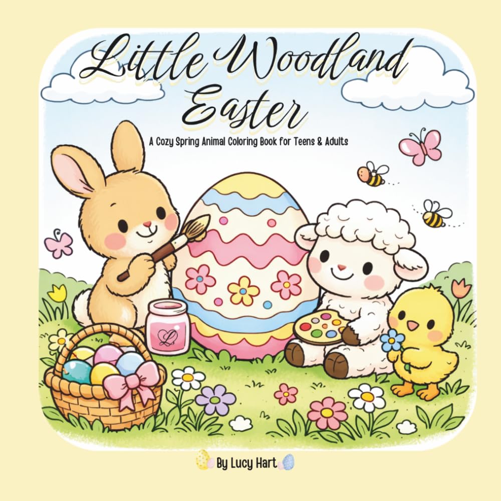 Little Woodland Easter: A Cozy Spring Animal Coloring Book for Teens & Adults (Cozy Coloring Books: Holidays)