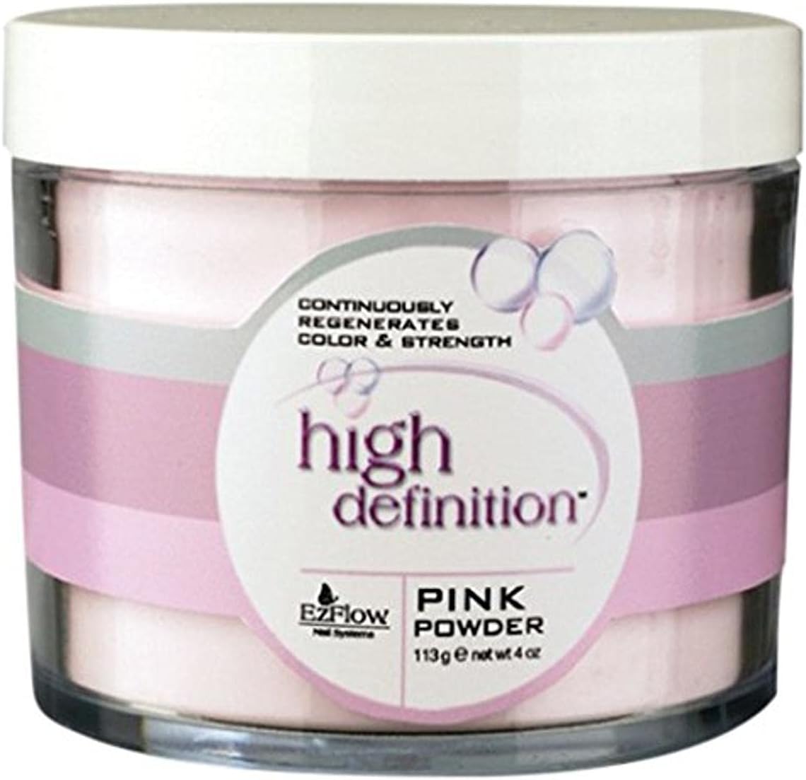 EZ Flow High Definition Pink Powder False Nails, 4 Ounce