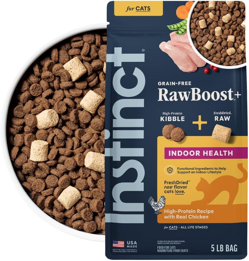 Instinct RawBoost Indoor Health, Dry Cat Food, Real Chicken, 5 lb. Bag