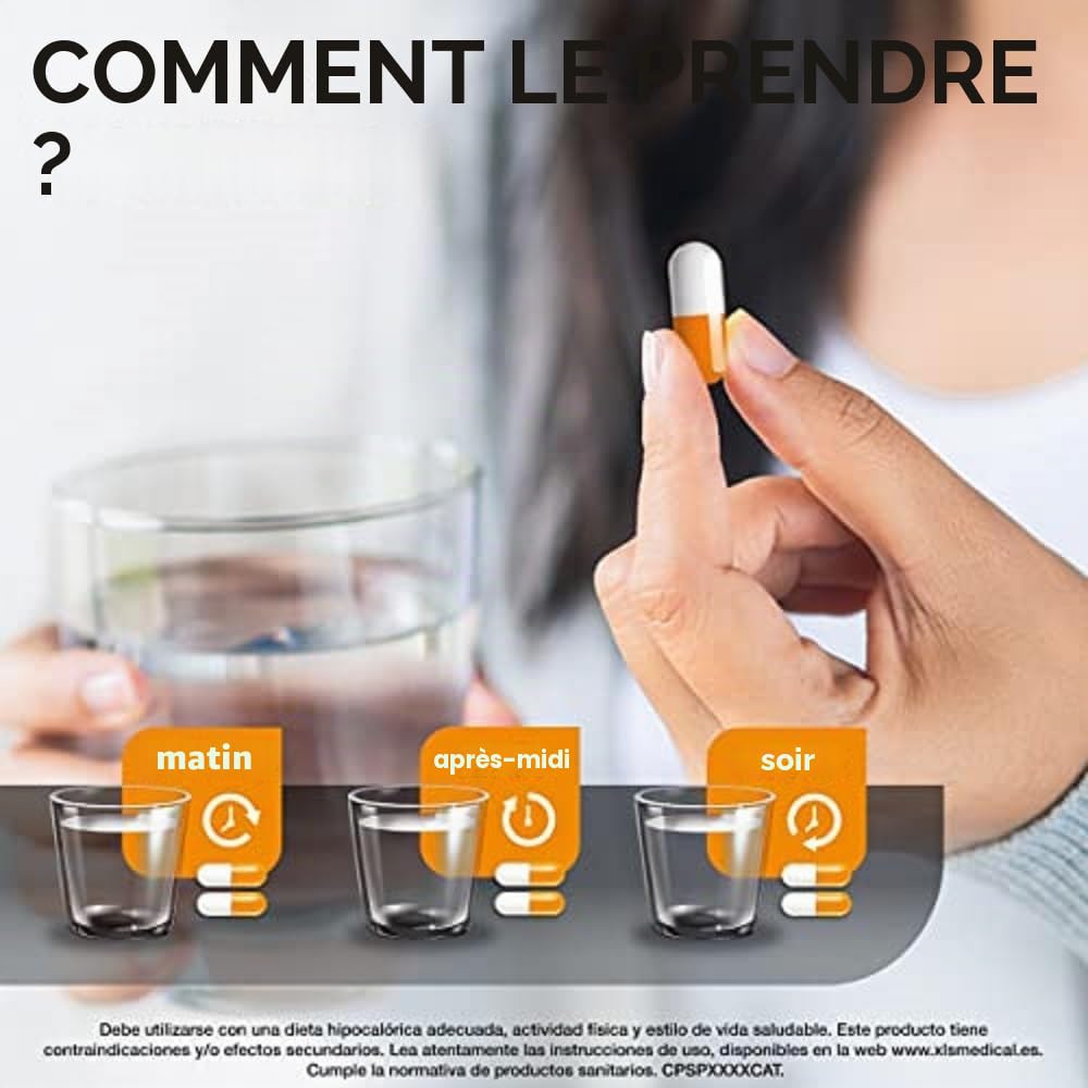 XLS MEDICAL Pro-7 - Gélules pour une aide à la perte de poids - 7 avantages - Perdez jusqu'à 5x plus de poids qu'avec un régime seul (1) - 180 gélules - 1 mois de traitement