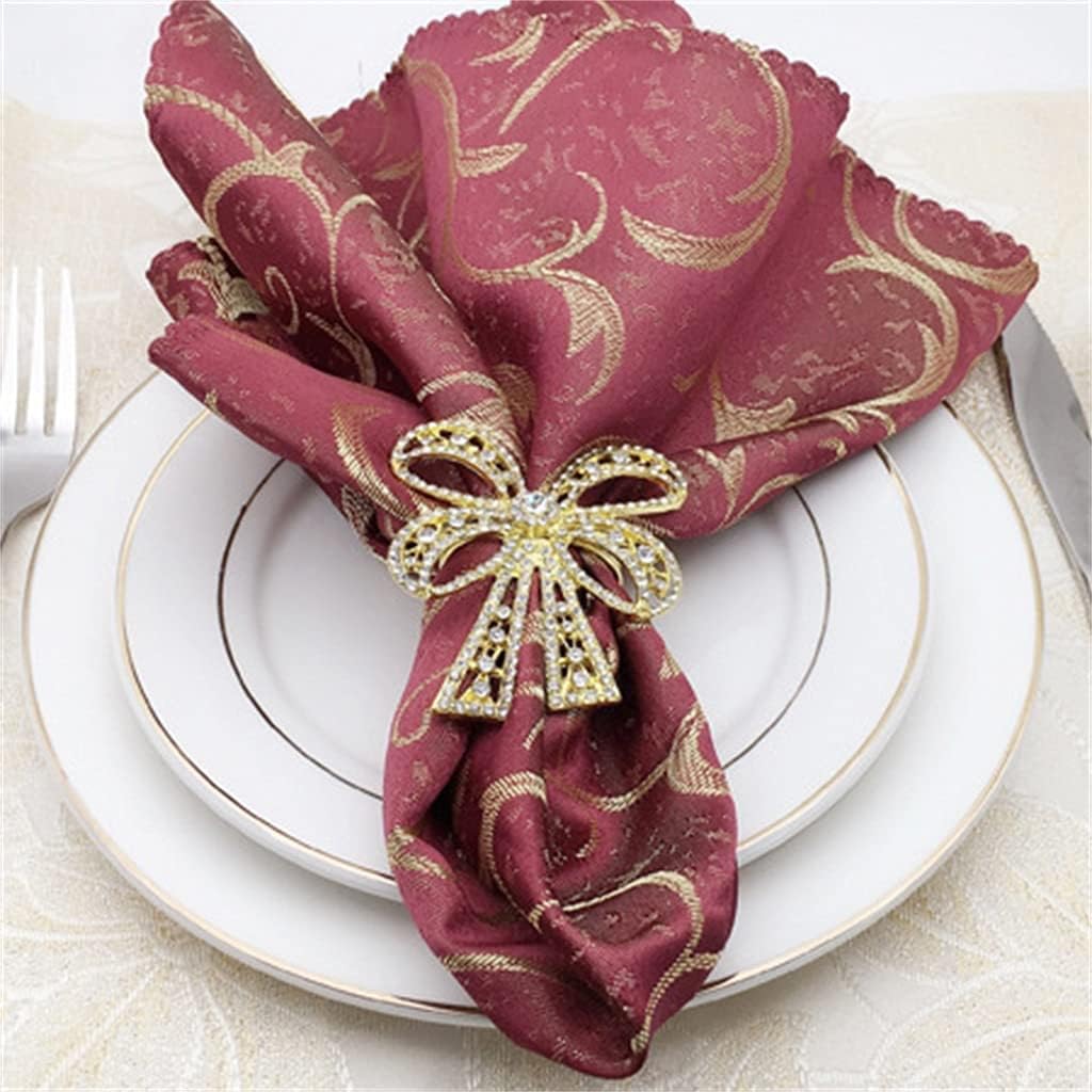 正規品質保証 10個ホテルウェディングデコレーションボウノットナプキンリングメタルティッシュリングナプキンバックル Applepress Ca