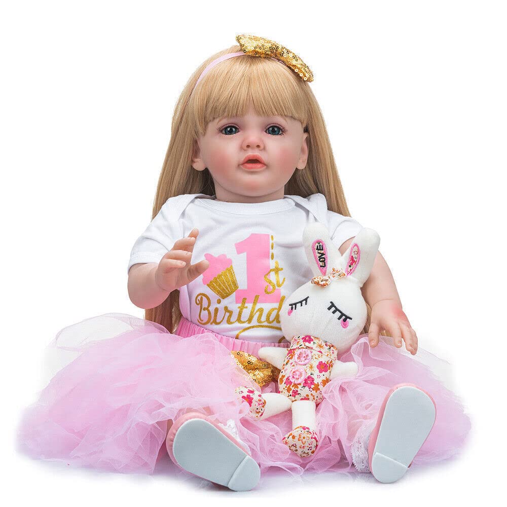 Amazon | Protow リボーンドール 60cm リアルでブロンドの髪のかわいい